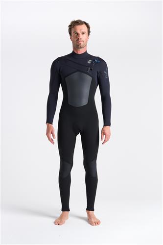 C-Skins Wetsuits C-ReWired 5:4 Mens GBS Chest Zip Steamer-BK-BX-PE-LT BK-BX-PE Noordzee Boardstore surfshop Scheveningen