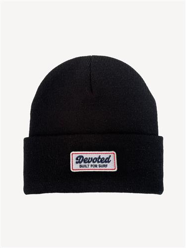 Devoted devoted high top beanie black OSFM  Noordzee Boardstore surfshop Scheveningen