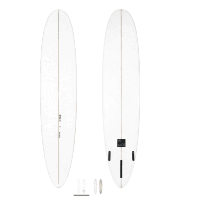 HS ATELIER CLASSIC LONGBOARD PU - FUTURES - 2 + 1 FIN ( 8'6 - 9'1 ) CLEAR